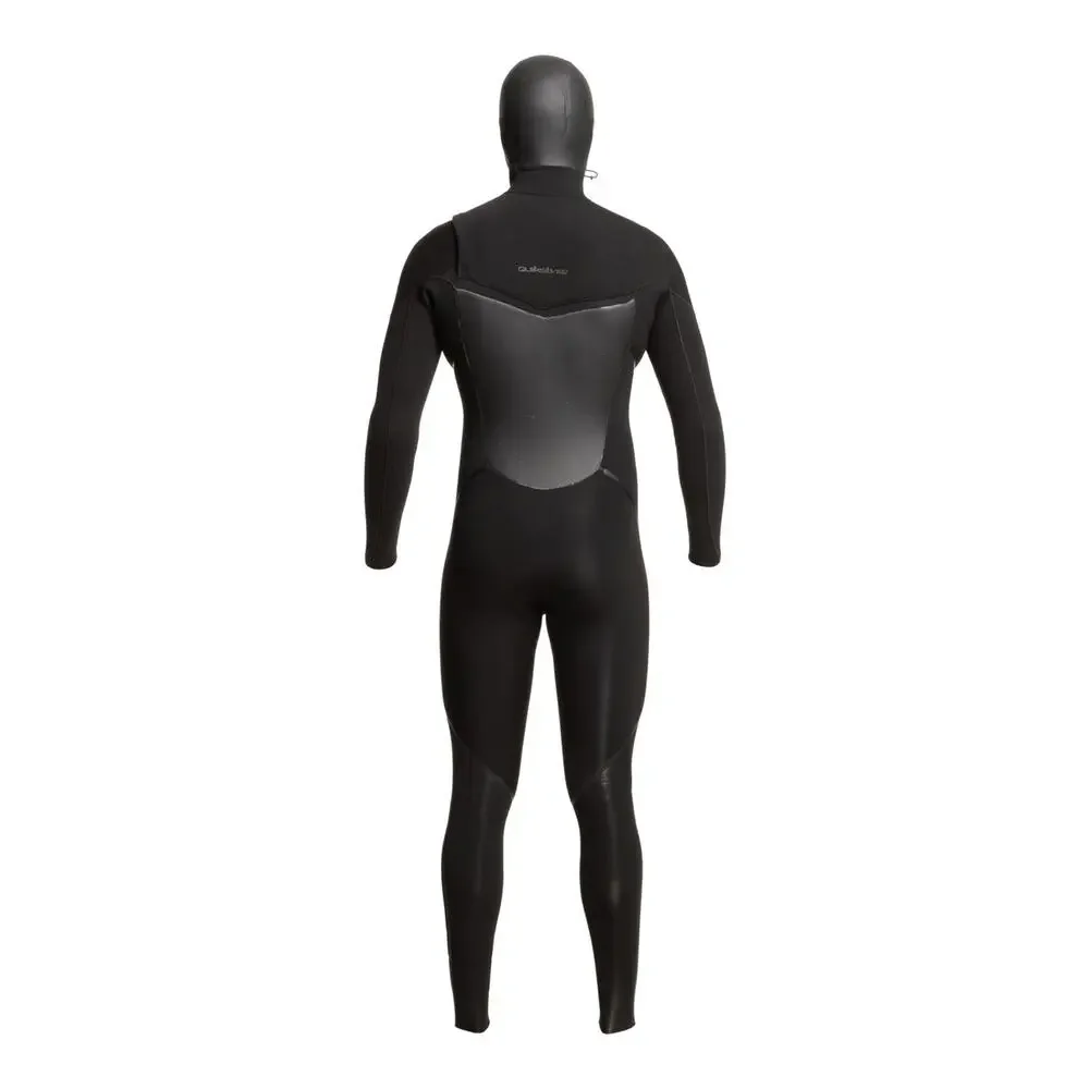 Quiksilver Mens Full Wetsuit 4/3mm Marathon Sessions Hooded Chest Zip Suit